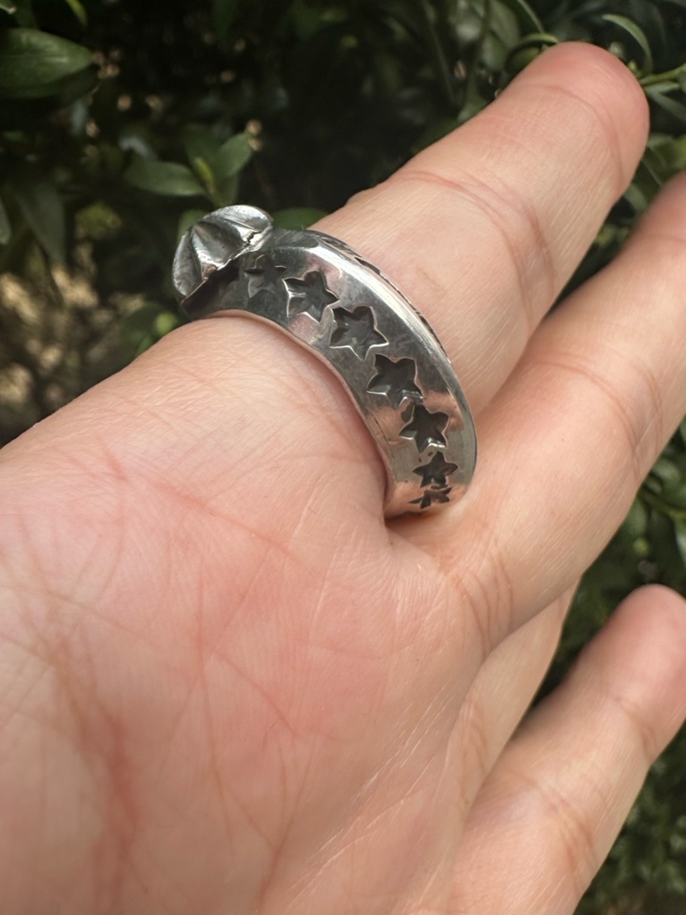 Sunshine Reeves Open Horseshoe Ring Arrows, Stars 925 Sterling Silver - Picture 2 of 11